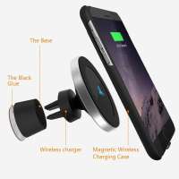 QI Certified Wireless Car Charger Pad Station Magnetic Charging Kit For Iphone 8/8 Plus/X